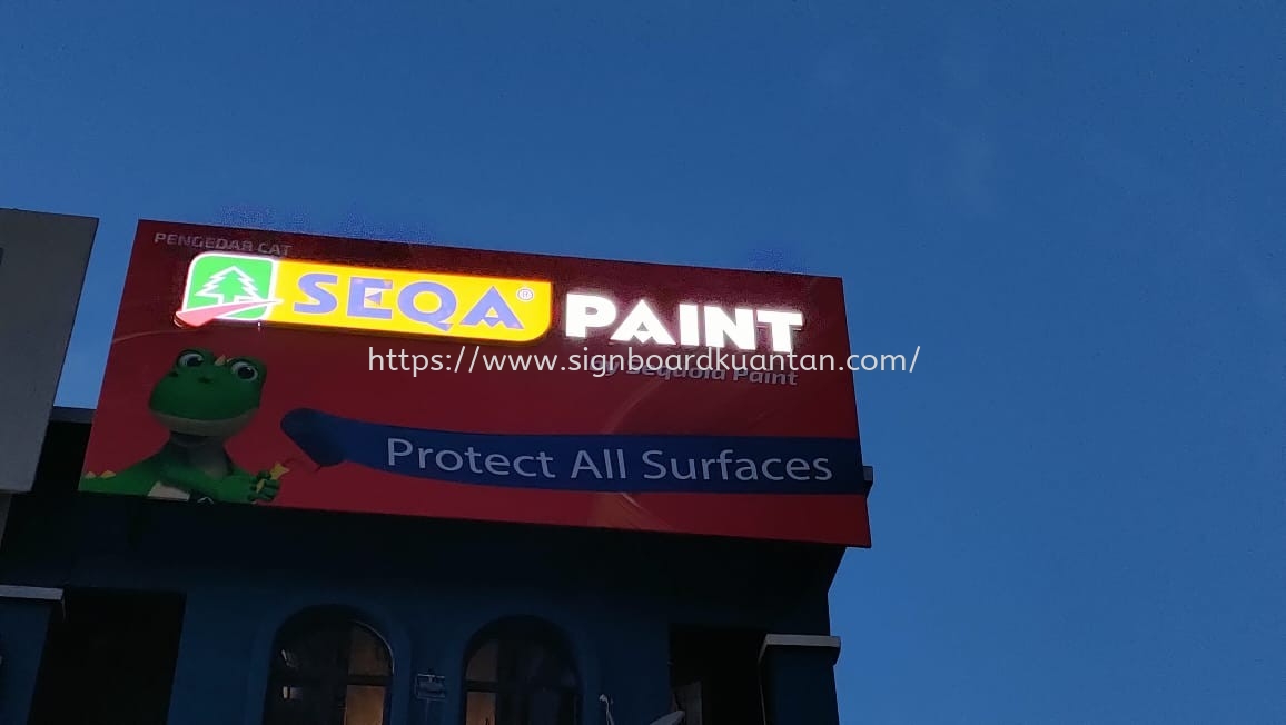 SEQA PAINT BILLBOARD SIGNBOARD WITH 3D LED BOX UP LETTERING AT TANJUNG LUMPUR KUANTAN MALAYSIA