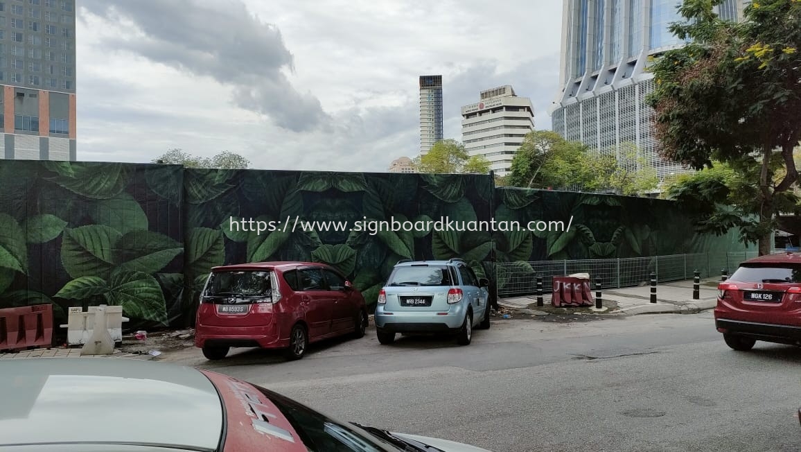 TROPICAL LEAF HOARDING PROJECT SIGNBOARD AT DATO KERAMAT JELUTONG PENANG MALAYSIA