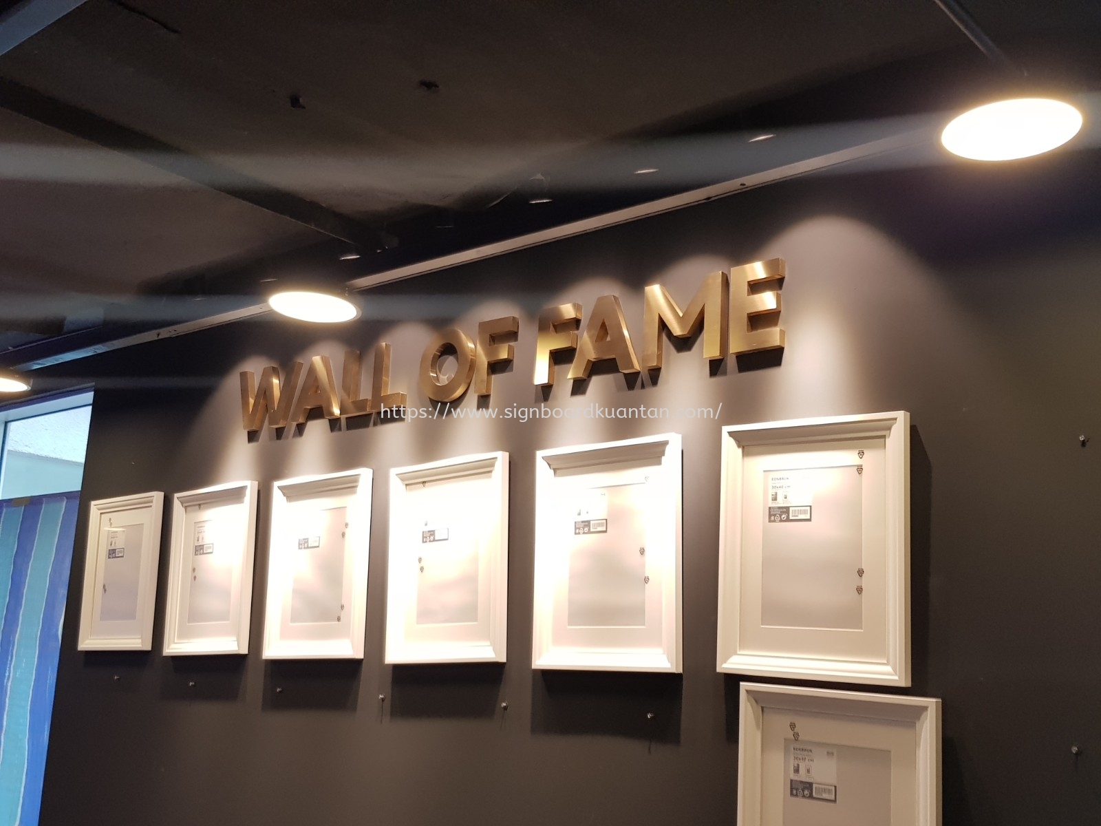 WALL OF FAME INDOOR 3D BOX UP STAINLESS STEEL LETTERING WITHOUT LED AT KEMAMAN  TERANGGANU
