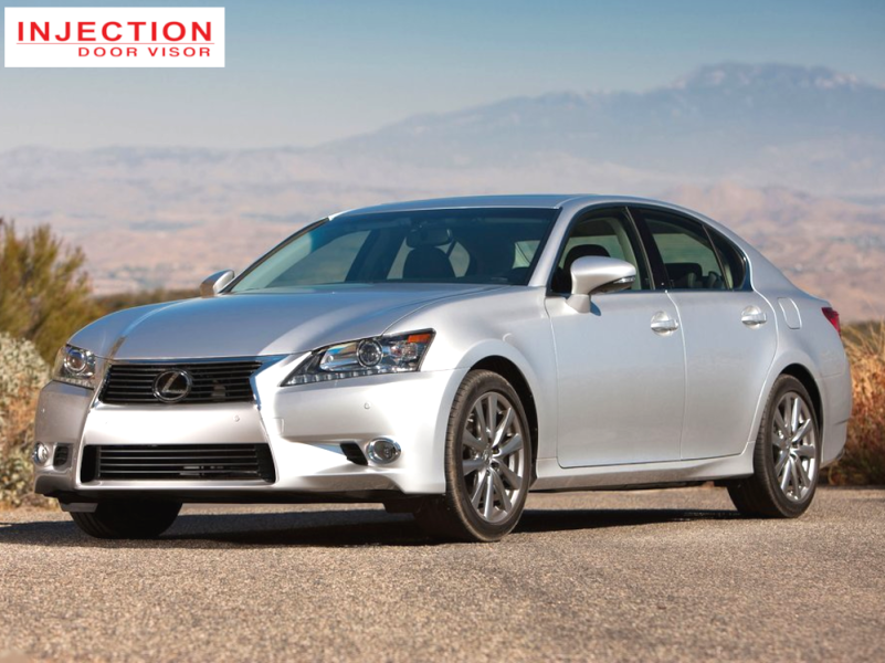 LEXUS GS ( L10 ) 2013 - 2020 = INJECTION DOOR VISOR WITH STAINLESS STEEL LINING