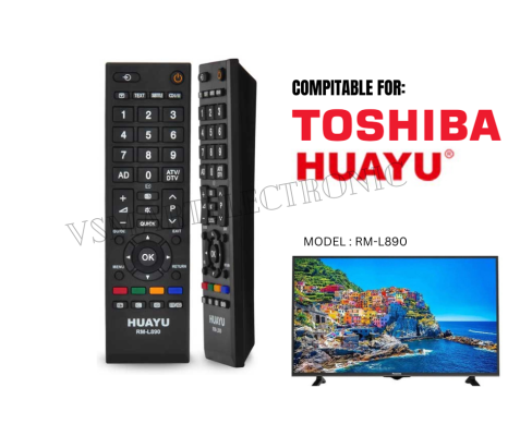 HUAYU TV REMOTE RM-L890 REPLACEMENT REMOTE CONTROL FOR TOSHIBA LCD/LED TV