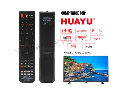 RM-L1098+X HUAYU TV REMOTE REPLACEMENT FOR UNIVERSAL TV REMOTE CONTROL