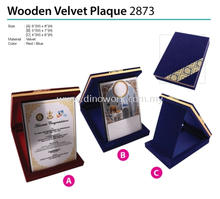 Wooden Velvet Plaque 2873