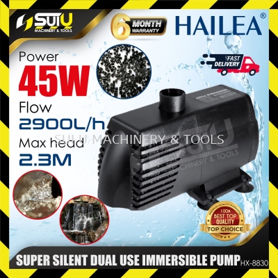 HAILEA HX-8830 / HX8830 Super Silent Inside/ Outside Water Dual Use Immersible Pump / Pam Tenggelam 45W