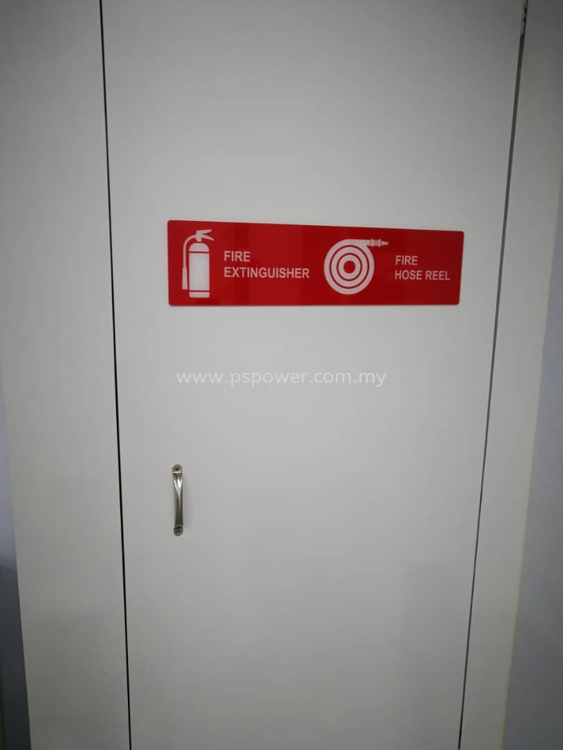 Fire extinguisher acrylic signage