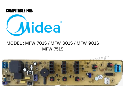 MFW-701S / MFW-801S / MFW-901S / MFW-751S MIDEA WASHING MACHINE PCB BOARD (CONTROL BOARD)