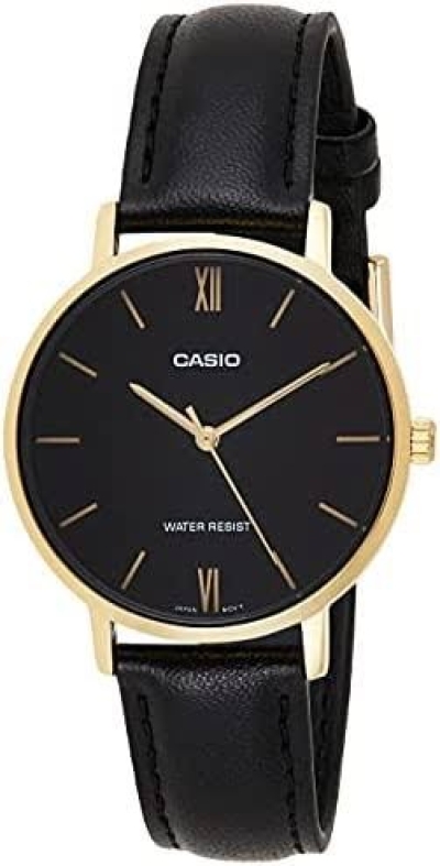 Casio Analog Leather Strap MTP-VT01GL-1B2UDF