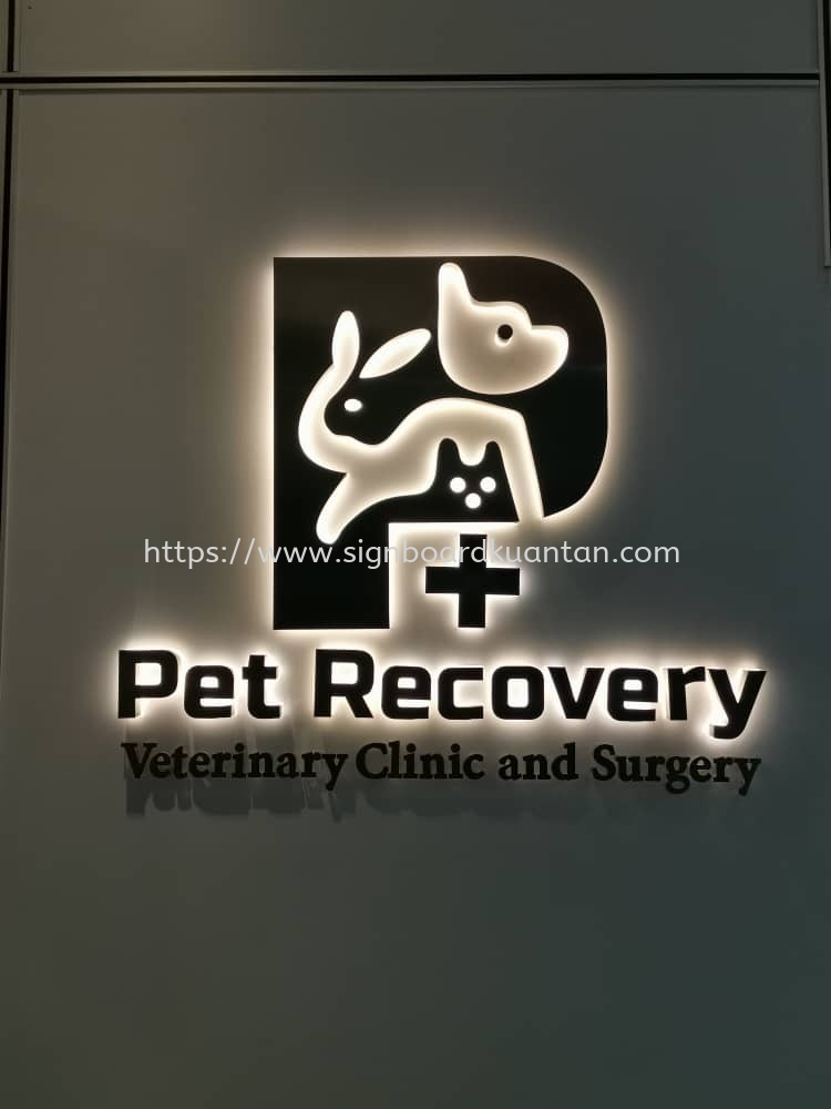 PET RECOBERY INDOOR 3D LED STAINLESS STEEL BACKLIT LETTERING AT GOHTONG JAYA BENTONG PAHANG MALAYSIA