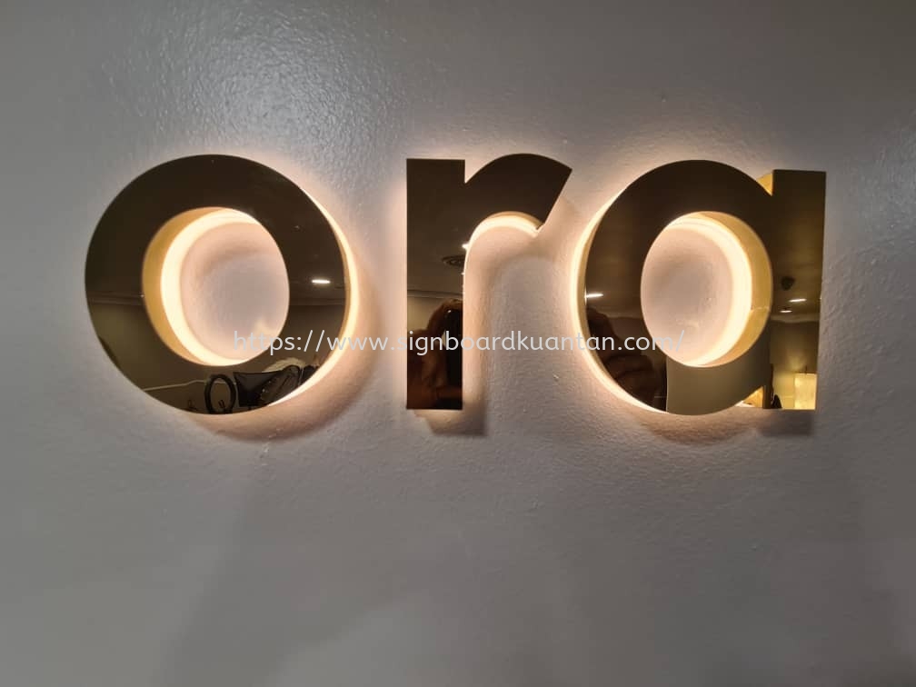 ORA INDOOR 3D LED STAINLESS STEEL BACKLIT LETTERING AT BUKIT IBAM ROMPIN PAHANG MALAYSIA