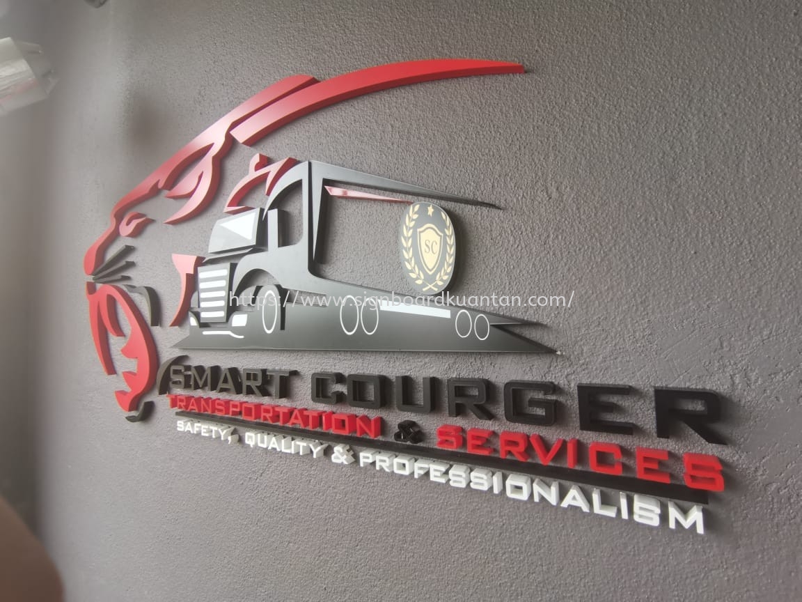 SMART GOURGER TRANSPORTATION & SERVICES INDOOR PVC FOAM BOARD 3D LETTERING AT KUANTAN MALAYSIA