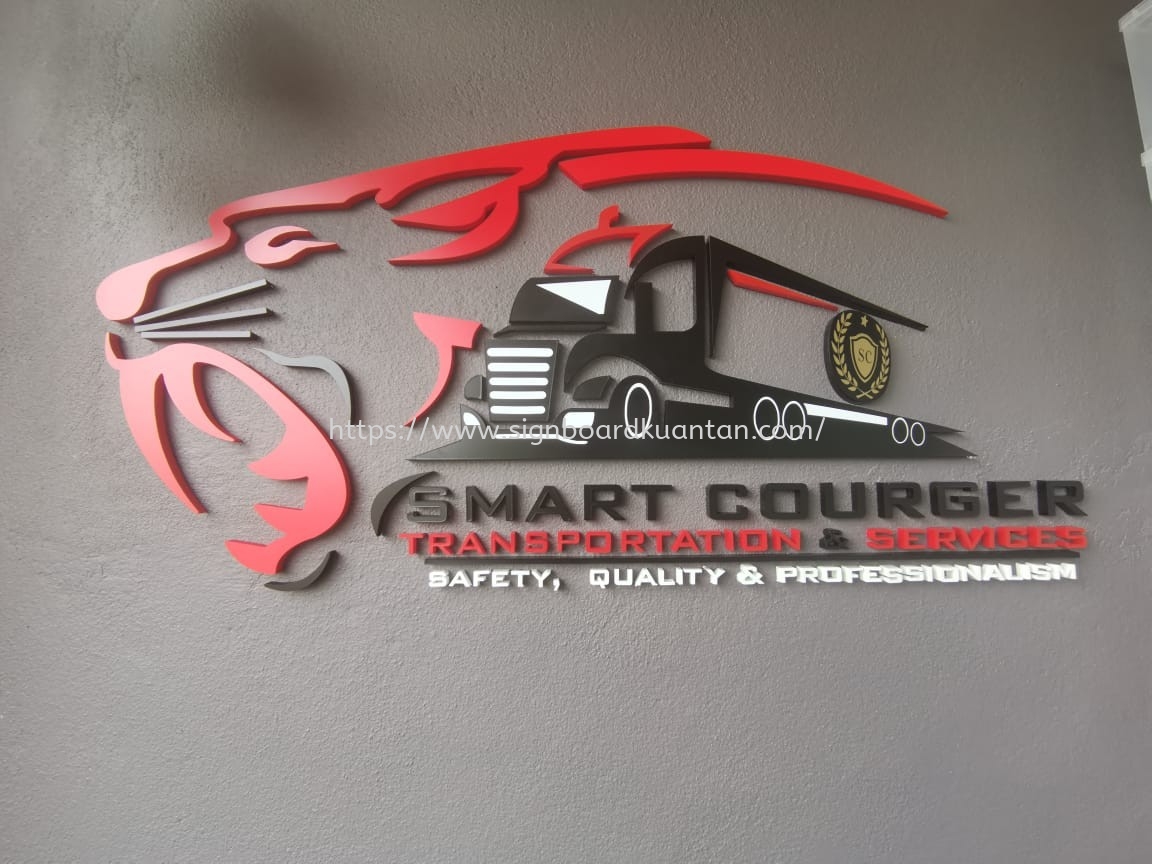 SMART GOURGER TRANSPORTATION & SERVICES INDOOR PVC FOAM BOARD 3D LETTERING AT KUANTAN MALAYSIA