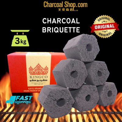 CHARCOAL BBQ ARANG KAYU ̿ (Charcoal Briquette - 3kg)