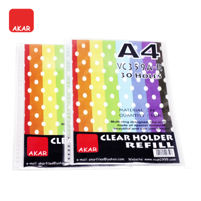 A4 Akar 30 holes Clear Holder Refill (10'S / pck)