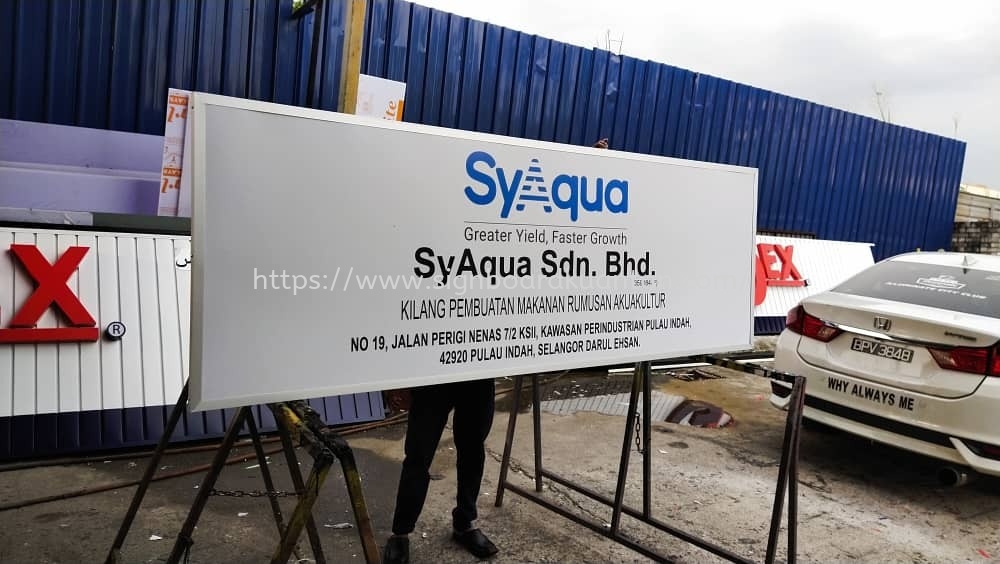 SYAQUA SDN. BHD. METAL G.I SIGNAGE AT TELUK CEMPEDAK KUANTAN PAHANG MALAYSIA