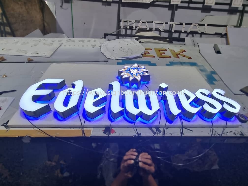 EDELWIESS OUTDOOR 3D LED FRONTLIT _ BACKLIT SIGNAGE AT RINGLET CAMERON HIGHLANDS PAHANG MALAYSIA