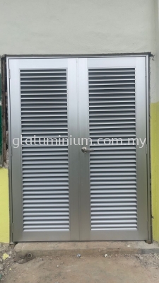 aluminium Louvres swing door 2 panel @Kolej Profesional Mara Beranang 