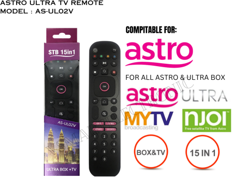 NEW ASTRO ULTRA BOX NETFLIX 15 IN  1 RECEIVER REMOTE CONTROL