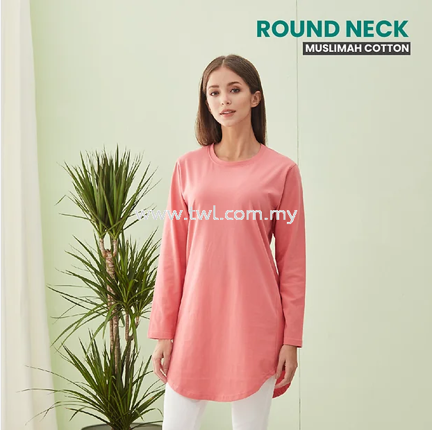 MC01 - ROUND NECK MUSLIMAH COTTON 180GSM