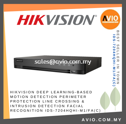 Hikvision 4Ch 4 Channel 5mp / 2MP 2 Megapixel AcuSense Analog CCTV DVR Recorder Face Recognition iDS-7204HQHI-M1/FA(C)