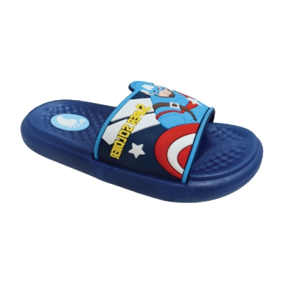 KIDS PVC SLIDE COMFORT SLIPPER (PS 205-11-DB) (R.L)