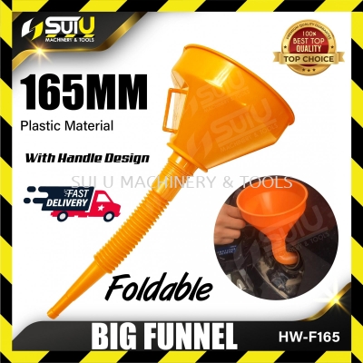 165MM Plastic Big Long Neck Funnel / Filter Oil Funnel with Handle Design