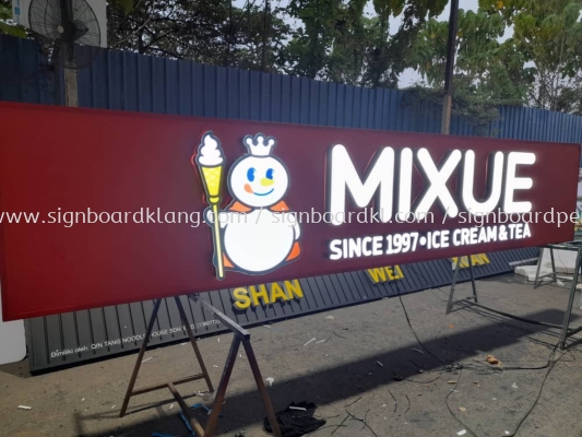 Mixue 3D Box Up LED Frontlit Lettering Lightbox At Penang