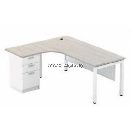 IPUL-D L-Shape Manager Table C/W Matrix U Leg & Pedestal 2D1F | Executive Table｜Office Table Banting