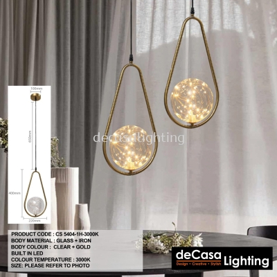 MODERN GLASS BALL PENDANT LIGHT (CS 5404)