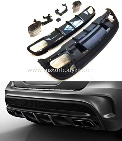 MERCEDES BENZ X156 GLA45 STYLE REAR DIFFUSER 