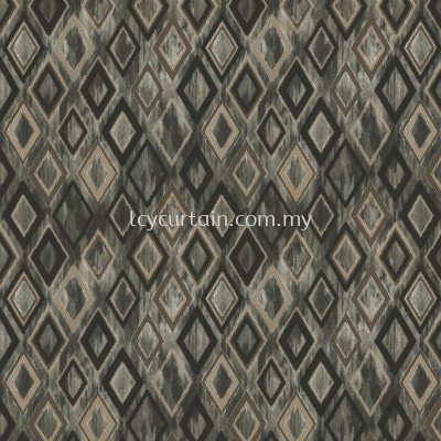 Decorum Standing 09 Fog Graphical Velvet Curtain Upholstery