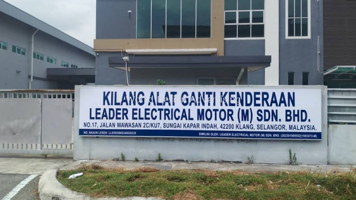 POLYCARBONATE SIGNBOARD KILANG ALAT GANTI KENDERAAN AT SUNGAI KAPAR INDAH, PELABUHAN PORT KLANG, SHAH ALAM, KAJANG, BALAKONG, SERI KEMBANGAN, CHERAS, PUCHONG, SELANGOR