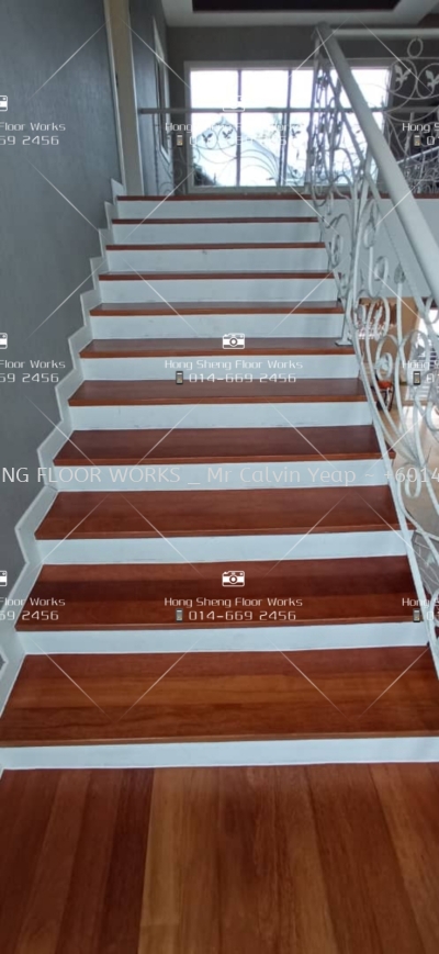 Staircase Timber Floor _ polishing 