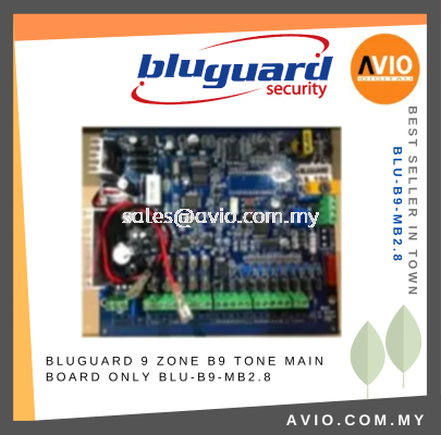 Bluguard 9 ZONE B9 Security Burglar Wired Tone Alarm Main Panel Board 8+1 Zone Blue Color BLU-B9-MB2.8