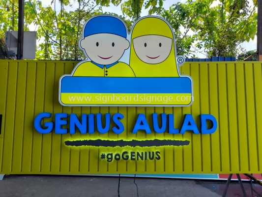 Genius Aulad - Outdoor 3D LED Frontlit Witb Aluminum Panel Signborad - klang 