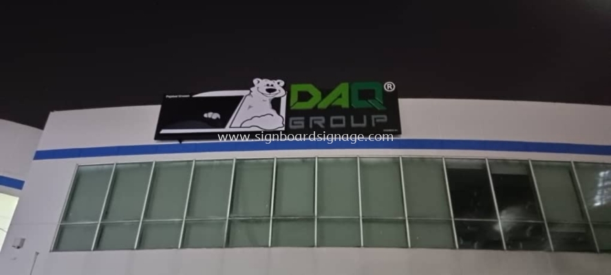 DAQ Group - Outdoor 3D LED Frontlit with Aluminum Panel Base Signage - Puchong