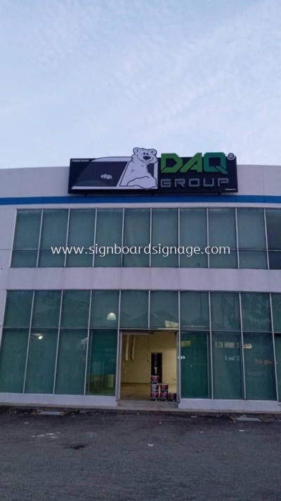 DAQ Group - Outdoor 3D LED Frontlit with Aluminum Panel Base Signage - Puchong