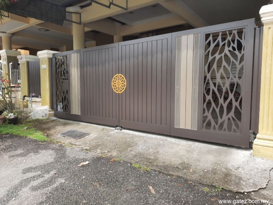 Reka Bentuk Pintu Gate Lipat Potongan Laser