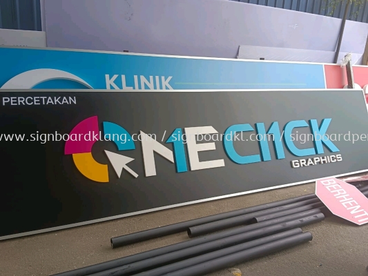 One Click 3D PVC Cut Out 3D Lettering Signage At Klang