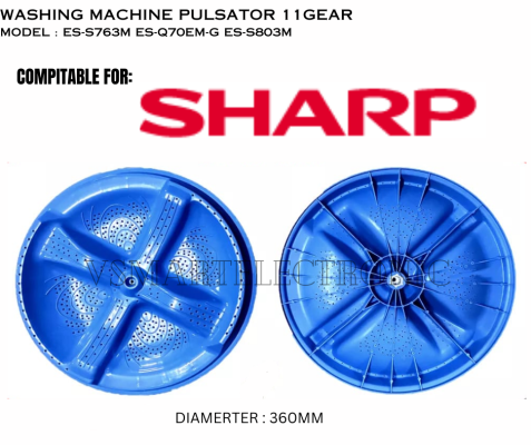 ES-S763M  ES-Q70EM-G  ES-S803M SHARP WASHING MACHINE PULSATOR (36CM) 11G