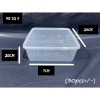 MS SQ 5 Square Disposable Plastic Food Container [ 30sets ] Food Box / Lunch Box / Bento 