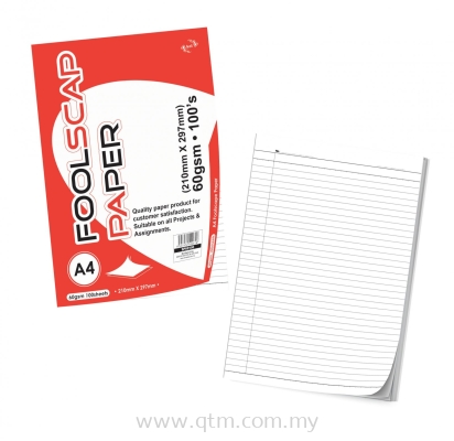 FOOLSCAP PAPER 60GSM 100'S