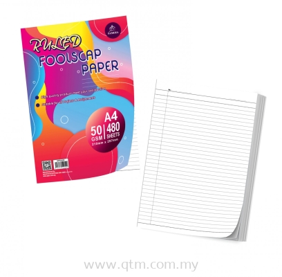 RULED FOOLSCAP PAPER 50GSM 480'S