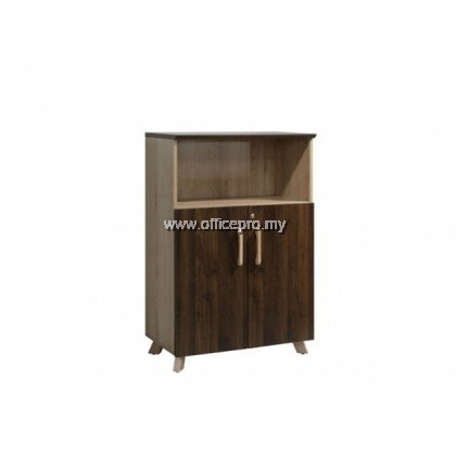 IP-PX7-OW1275 Storage Cabinet (Medium Height) With 1 Open Shelf + Wooden Door Klang