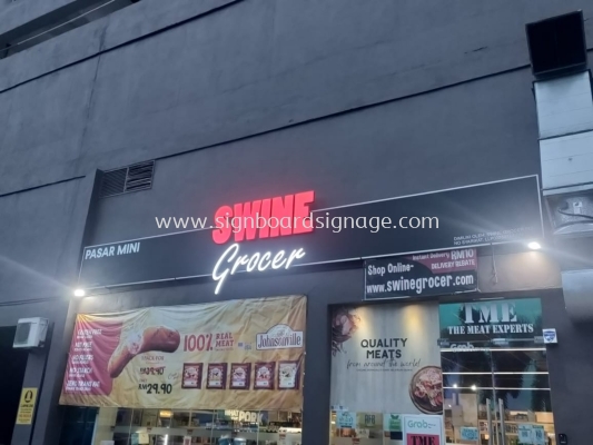 Signboard # 3D Led Frontlit# Aluminium Box Up Led Frontlit # Signboard Clinic# Signboard Groccer# Signboard Subang area 