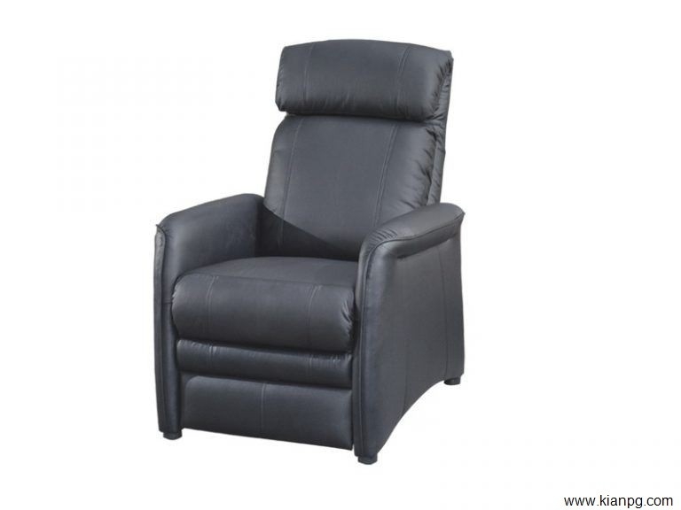 KIM (RC 2000) Push Back Recliner Relax-Chair Half Leather Black Relax Chair Furniture Choose Sample / Pattern Chart