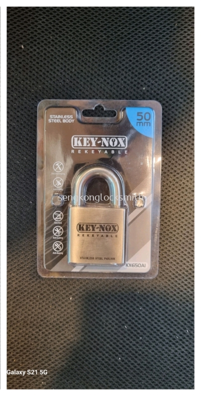 Key-Nox all standard steel pad lock 