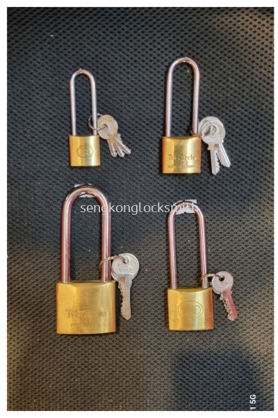 Tri-cricle long shackle pad lock 