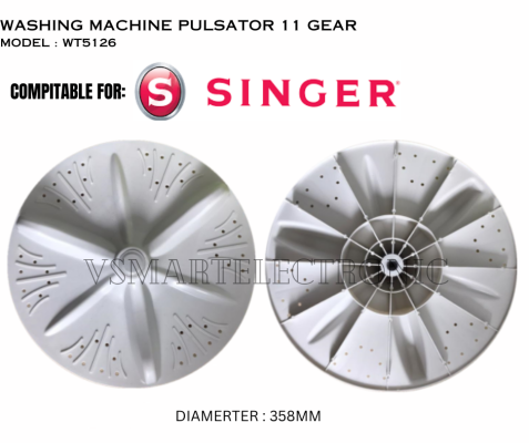 WT5126 SINGER WASHING MACHINE PULSATOR 35.8CM 11GEAR