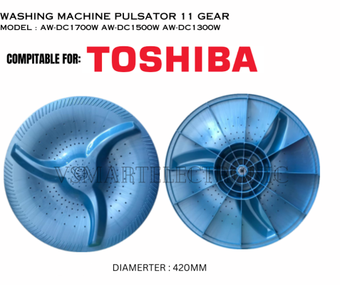 AW-DC1700W AW-DC1500W AW-DC1300W TOSHIBA WASHING MACHINE PULSATOR 11 GEAR 42CM