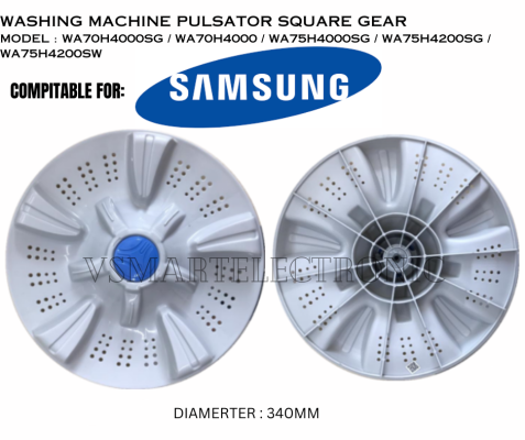 WA70H4000SG / WA70H4000 / WA75H4000SG / WA75H4200SG / WA75H4200SW SAMSUUNG WASHING MACHINE PULSATOR 34CM SQUARE GEAR